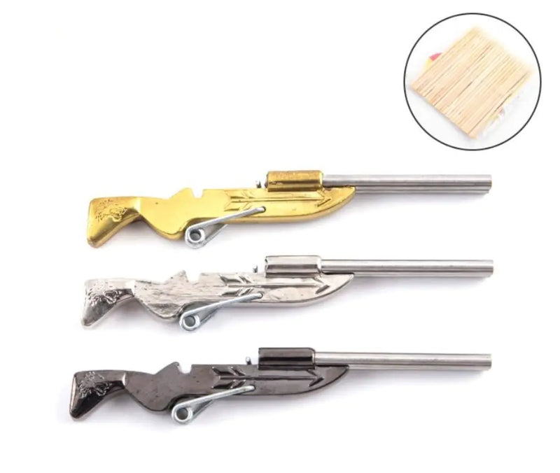 Mini Shotgun Toy Toothpick Launcher Set