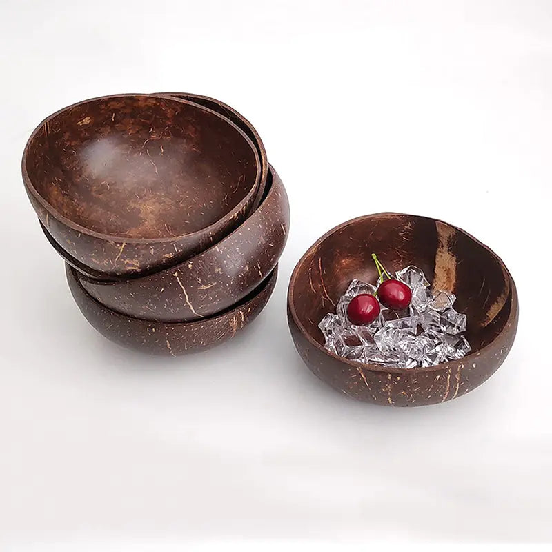 Natural Coconut Bowl Spoon Tableware Set