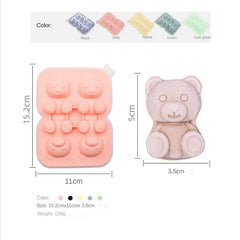 4 Grid Bear Silicone Ice Tray