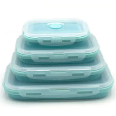 Silicone Rectangle Lunch Box Set