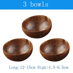 Natural Coconut Bowl Spoon Tableware Set